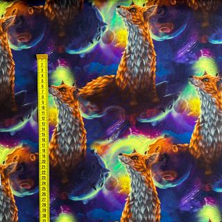 Topla pletenina Fantasy planets digital print
