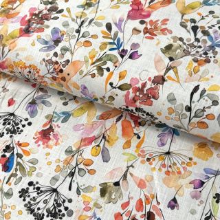 Lan z bombažem Pretty florals design A digital print
