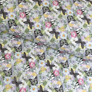 Dekorativno blago Genoveva butterfly lila digital print