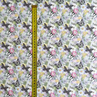 Dekorativno blago Genoveva butterfly lila digital print