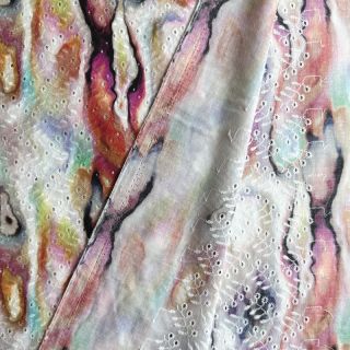 Bombažna tkanina EMBROIDERY Scattered stain digital print