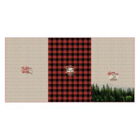 Topla pletenina Redwood red PANEL digital print