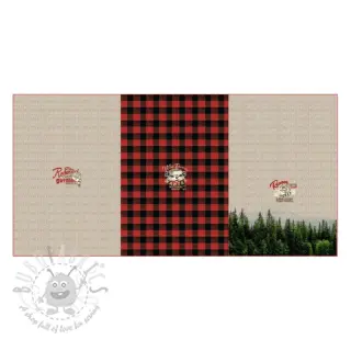 Prevešanka Redwood red PANEL digital print