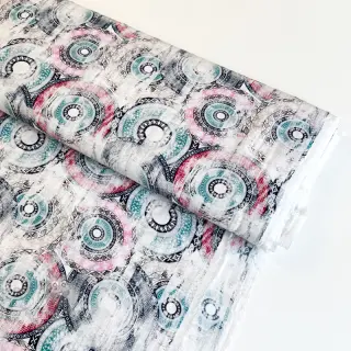 Viskoza RAYON POPLIN Patchwork pattern design B digital print