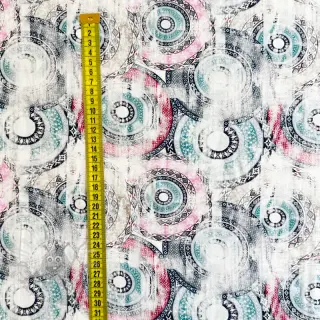 Viskoza RAYON POPLIN Patchwork pattern design B digital print