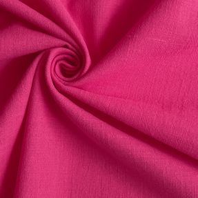 Bombažna tkanina z lanom fuchsia