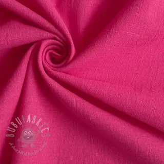 Bombažna tkanina z lanom fuchsia