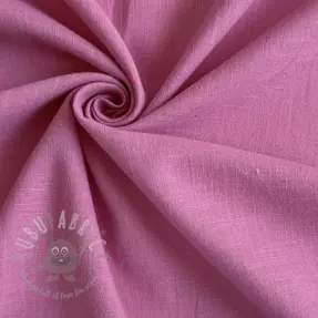 Bombažna tkanina z lanom dark pink