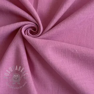 Bombažna tkanina z lanom dark pink
