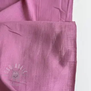 Bombažna tkanina z lanom dark pink