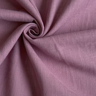 Bombažna tkanina z lanom old pink
