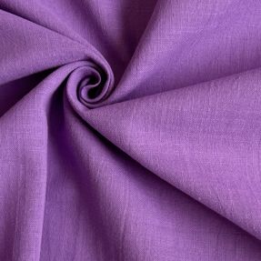 Bombažna tkanina z lanom dark lilac