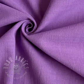 Bombažna tkanina z lanom dark lilac
