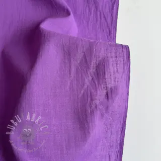 Bombažna tkanina z lanom dark lilac