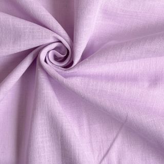 Bombažna tkanina z lanom lilac