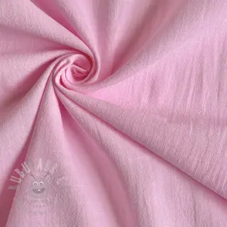 Bombažna tkanina z lanom pink