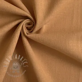 Bombažna tkanina z lanom cognac