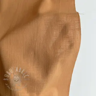 Bombažna tkanina z lanom cognac