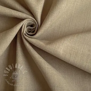 Bombažna tkanina z lanom taupe
