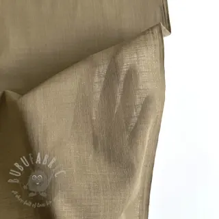 Bombažna tkanina z lanom taupe