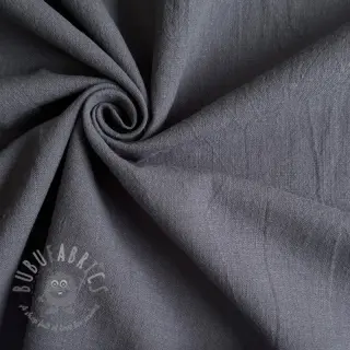 Bombažna tkanina z lanom dark grey