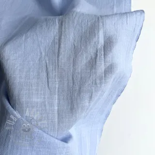 Bombažna tkanina z lanom light blue