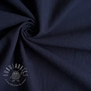 Bombažna tkanina z lanom dark blue