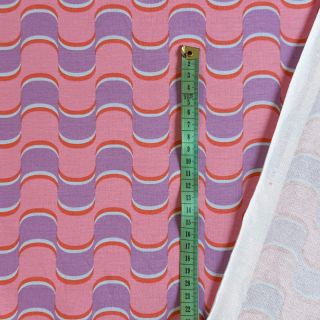 Prevešanka Abstract flowers wave purple digital print