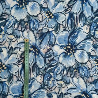 Pletenina VISCOSE LYCRA HEAVY Pretty in blue design B digital print