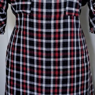 Dvojitá gázovina/mušelín Double sided Checks navy