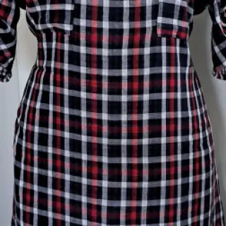 Dvojna gaza/muslin Double sided Checks navy