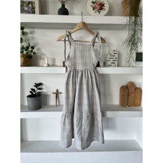 Dvojna gaza/muslin Double sided CHECKS MINI grey