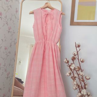 Dvojna gaza/muslin Double sided CHECKS MINI old rose