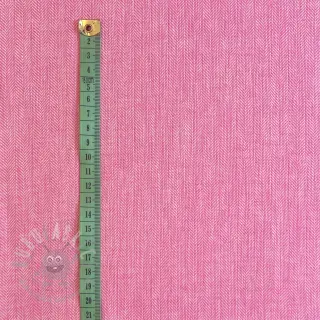 Lan bombaž Fishbone fuchsia