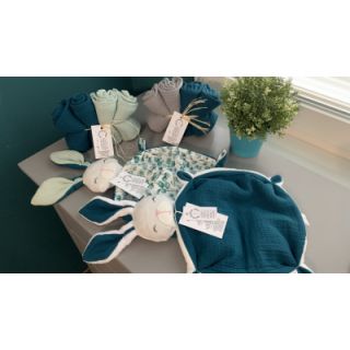 Dvojna gaza/muslin dark cyan