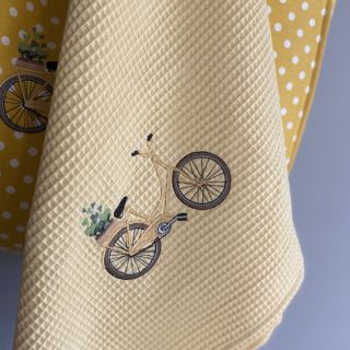 Bombažni vafel tkanja soft yellow