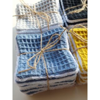 Bombaž z vafelj tkanja blue