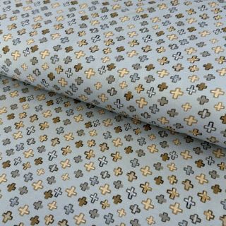 Pletenina Plusses grey digital print