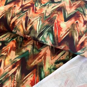 Topla pletenina Triangle watercolour camel digital print