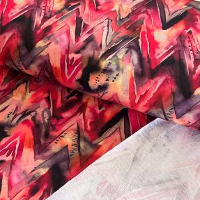 Topla pletenina Triangle watercolour bordeaux digital print