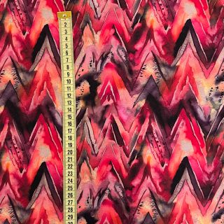Topla pletenina Triangle watercolour bordeaux digital print