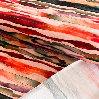 Prevešanka Wavy stripes camel digital print
