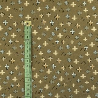 Pletenina Plusses brown digital print