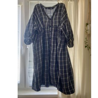 Dvojna gaza/muslin Double sided Checks navy melange