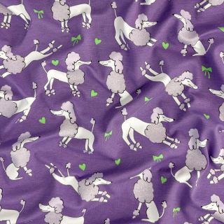Pletenina Glitter poodles lavender