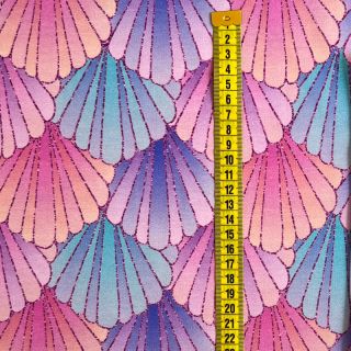 Topla pletenina Seashells purple digital print