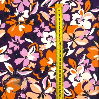 Prevešanka Bright flowers design purple ochre