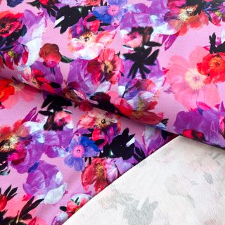 Topla pletenina Wild rose lavender digital print