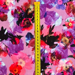 Topla pletenina Wild rose lavender digital print