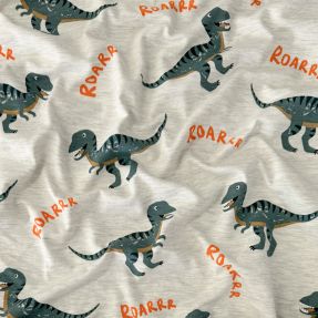 Pletenina Dinosaurs ecru melange